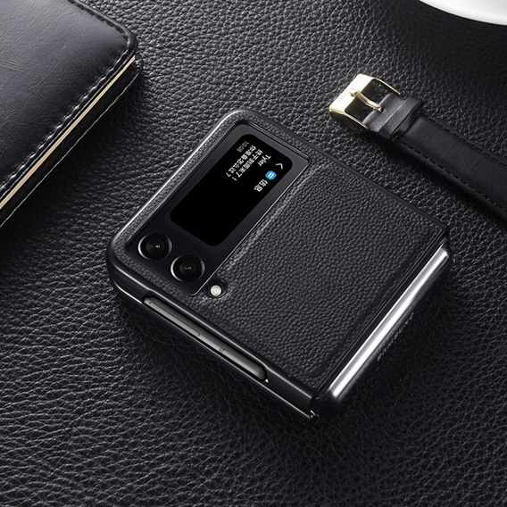 Etui Litchi Leather do Samsung Galaxy Z Flip 4, Black