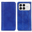 Etui z klapką do Xiaomi Poco F8 Pro, Split Leather, niebieskie