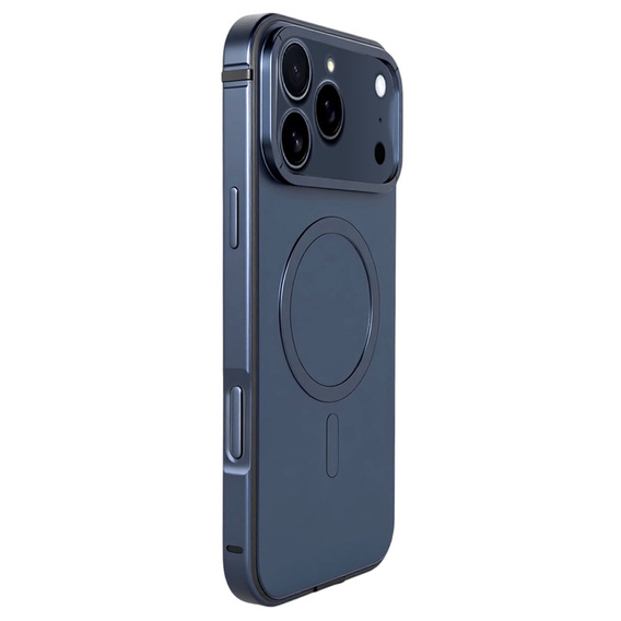 Etui do iPhone 17 Pro, Metal Frame, do MagSafe – granatowe