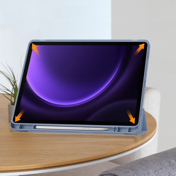 Etui do Samsung Galaxy Tab S10 Lite / S10 FE / S9 FE, Smartcase z miejscem na rysik, fioletowe