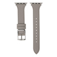 Pasek Skórzany do Apple Watch 1/2/3/4/5/6/7/8/9/10/SE/Ultra/Ultra 2 42/44/45/46/49mm, Szary