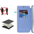 Etui z klapką do Samsung Galaxy S25 Edge, RFID Wallet MagSafe z ochroną aparatu, niebieskie