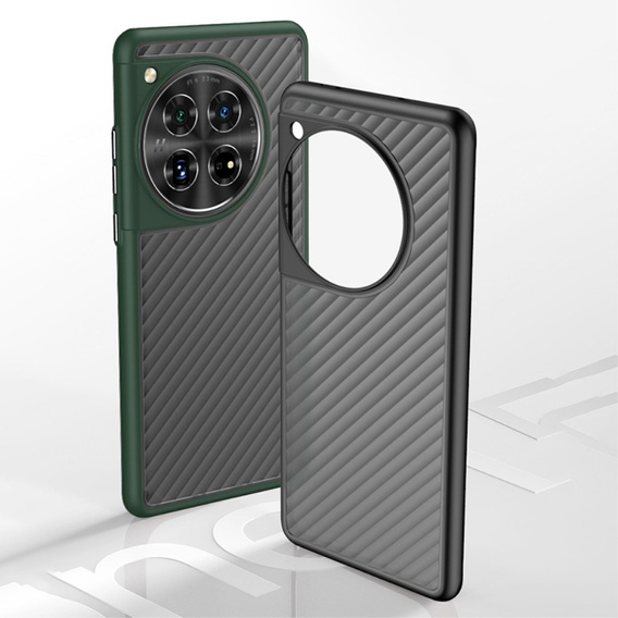 Etui do OnePlus 12 5G, Fusion Twill Stripe, przezroczyste / czarne