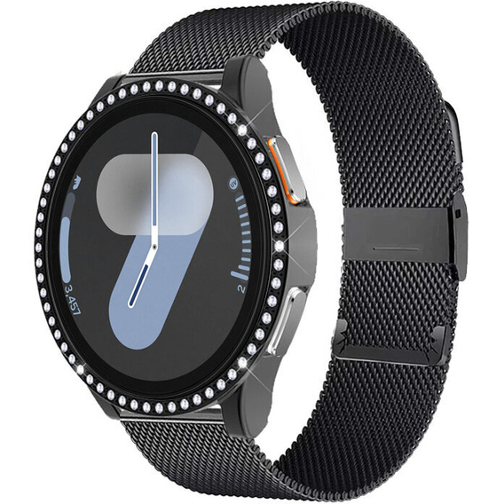 Pasek Bransoleta Milanese + Etui do Samsung Galaxy Watch 7 44mm, Czarna