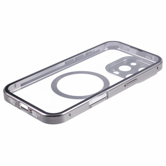 Etui Magnetic Dual Glass MagSafe do iPhone 16 Pro Max, tytanowe