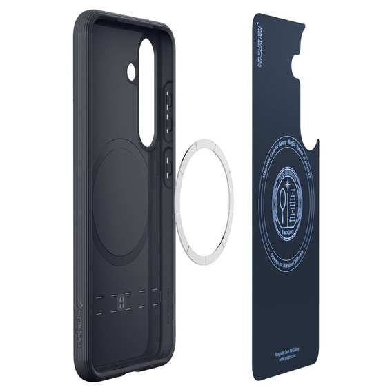 Etui Spigen do Samsung Galaxy S25+ Plus, Parallax Mag, do MagSafe, granatowe + Szkło Hartowane 9H