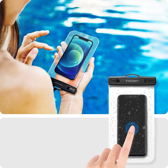 Wodoszczelne etui Spigen A601 Universal Waterproof Case 2-Pack – przezroczyste