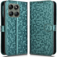 Etui z klapką do Motorola Edge 60 Pro, Wallet Rhombus, zielone