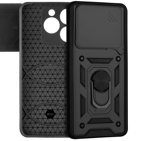 Etui pancerne do Realme C61, CamShield Slide, czarne