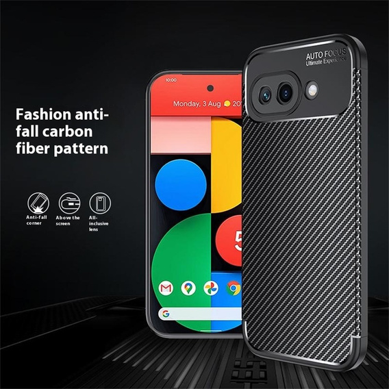 Etui do Google Pixel 9a – karbonowe, czarne