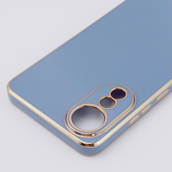 Etui do Oppo A78 4G, Glamour CamShield, niebieskie