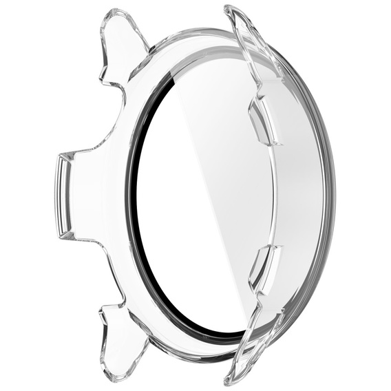 Etui z hartowanym szkłem do Garmin Vivoactive 6 – pełna ochrona 2w1 - przezroczyste