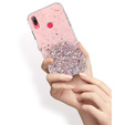 Etui do Huawei Y7 2019, Glittery, różowe