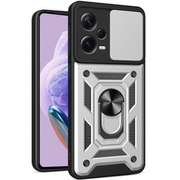 Etui pancerne do Xiaomi Redmi 12, CamShield Slide, srebrne