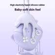Etui silikonowe do AirPods Pro 3, Kocia Łapka z brelokiem - fioletowe
