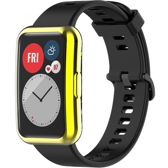 2w1 Etui z Osłoną na ekran do Huawei Watch Fit, Złote
