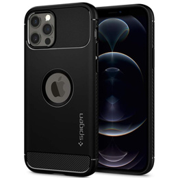 Etui Spigen do iPhone 12/12 Pro, Rugged Armor, czarne