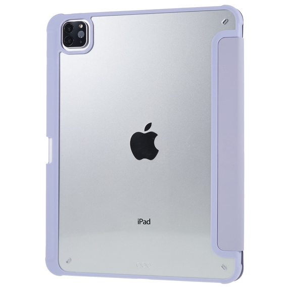 Etui do iPad Pro 11" 2022/2021/2020/2018 (4/3/2/1 gen.), Smartcase Hybrid, z miejscem na rysik, fioletowe