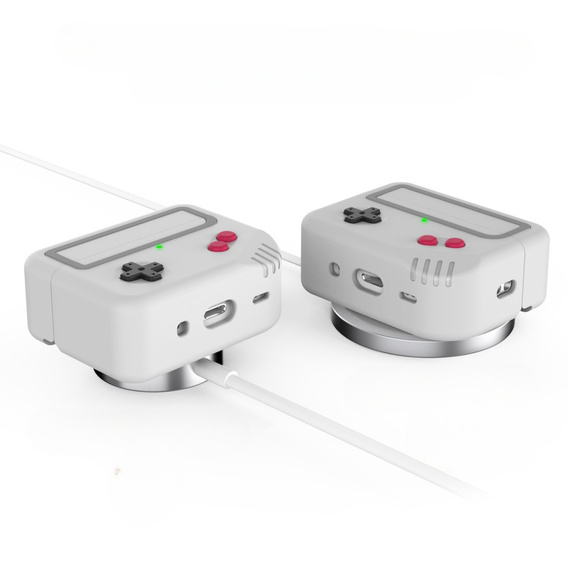 Etui pancerne na Słuchawki Apple Airpods Pro 2, Konsola Retro, Białe