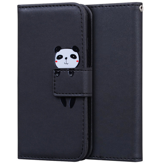 Etui Wallet do Motorola Moto E20/E30/E40, Panda, Black