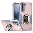 Etui do Samsung Galaxy S21 FE, Dual-Layer Armor, jasnoróżowe