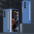 Etui ze szkłem i rysikiem do Samsung Galaxy Z Fold7 – niebieskie
