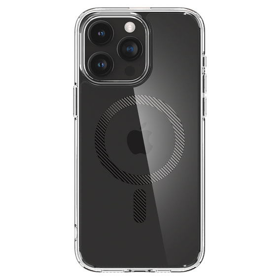 Etui Spigen do iPhone 15 Pro Max, Ultra Hybrid Mag MagSafe, Carbon Fiber, Przezroczyste