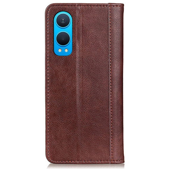 Etui z klapką do OnePlus Nord CE4 Lite, Split Leather, brązowe