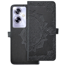 Etui z klapką do Oppo A79 5G, Mandala, czarne