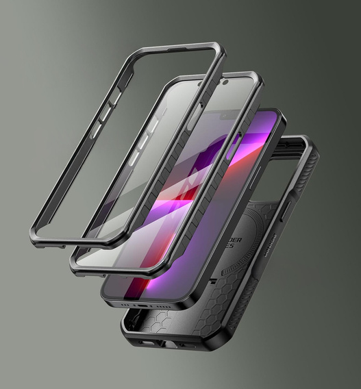 Etui Dexnor do iPhone 13 Pro – magnetyczne, z przesuwaną osłoną aparatu - czarne