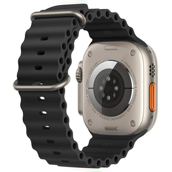 Pasek Silikonowy do Apple Watch 1/2/3/4/5/6/7/8/9/10/11/SE 38/40/41/42mm, Czarny