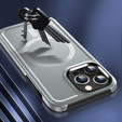 Etui magnetyczne MagGuard do iPhone 15 Pro Max, MagSafe, srebrne
