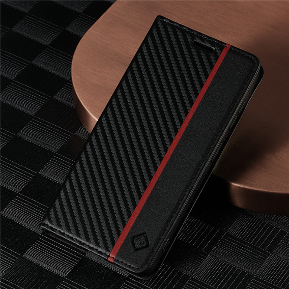 Etui z klapką do Samsung Galaxy A57 5G, Carbon LC.IMEEKE, czarne