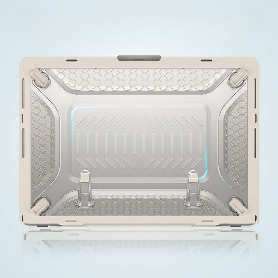  Etui Pancerne Kickstand do Macbook Pro 14 2021 A2442, Beżowe