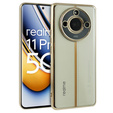 Etui do Realme 11 Pro 5G / Pro+ 5G, Electroplating Frame, przezroczyste / złote