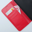 Etui z klapką do Motorola Moto G54 5G, Crazy Horse Wallet, czerwone