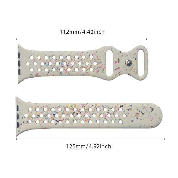 Pasek Silikonowy do Apple Watch 1/2/3/4/5/6/7/8/9/10/11/SE Ultra 1/2/3 42/44/45/46/49mm, Beżowy