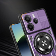 Etui Magnetyczne z Podstawką do Xiaomi Redmi Note 14 4G – Fioletowe