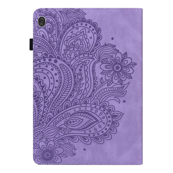 Etui do Lenovo Tab M10 Plus 10.6 Gen 3 TB-125F TB-128F, With stand, flower, fioletowe