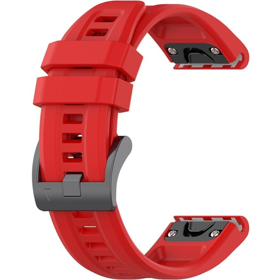 Pasek Silikonowy QuickFit 20mm do Garmin Fenix 5S/6S/7S/ 8 43mm, Czerwony