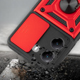 Etui pancerne do Xiaomi Poco X7 Pro 5G, CamShield Slide, czerwone