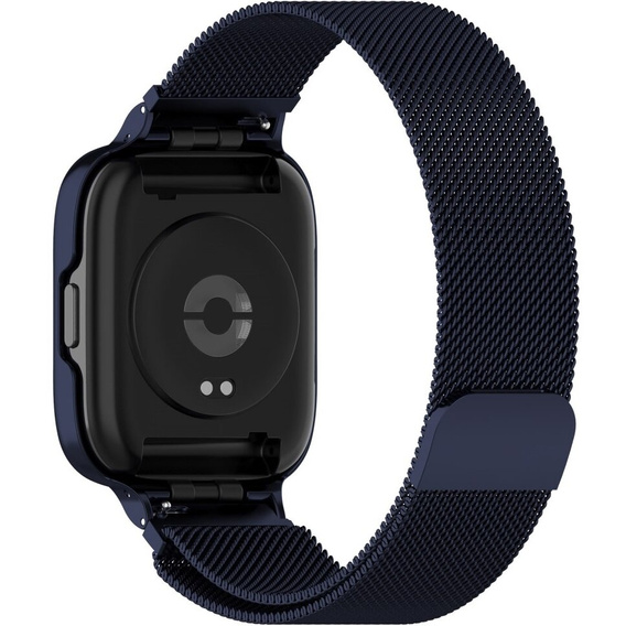 Pasek Bransoleta Milanese z Etui do Xiaomi Redmi Watch 3 Active, Granatowy