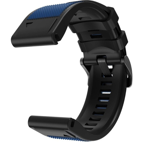 Pasek Silikonowy do Garmin Fenix 5/6/7 Forerunner 945/935, Granatowy / Czarny