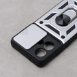 Etui pancerne do Motorola Edge 40 Neo, CamShield Slide, srebrne