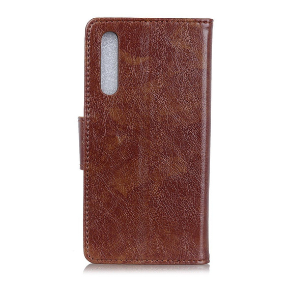 Skórzane Etui Wallet do Samsung Galaxy A70, Nappa Texture, brown