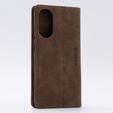 Etui do Oppo A78 4G, ERBORD Vintage portfel z klapką, kawowe