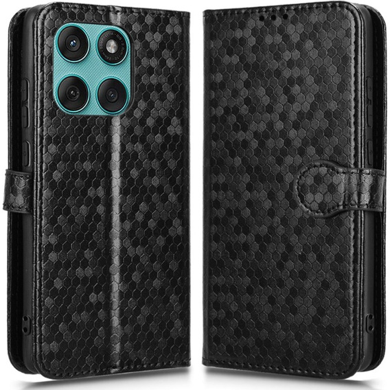 Etui z klapką do Motorola Edge 60 / 60 Fusion, Wallet Rhombus, czarne