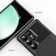 Etui do Samsung Galaxy S25 Ultra z kieszenią na karty i zapięciem na napę – czarne
