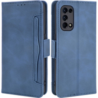 Etui z klapką do Oppo Reno 5 5G, Card Slot, niebieskie