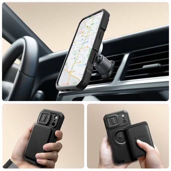 Etui Tech-Protect do iPhone 17 Pro Max, Kevlar MagSafe+, Czarne